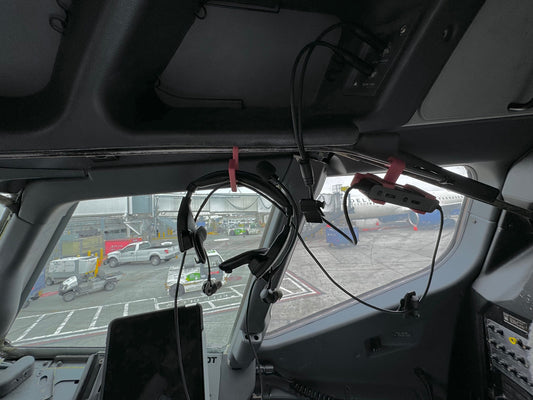 Bose ProFlight Lear 40 / 45 / 70 / 75 Headset Control Hanger and Hook Set Horizontal Orientation for Bombardier Learjet - LIFETIME GUARANTEE