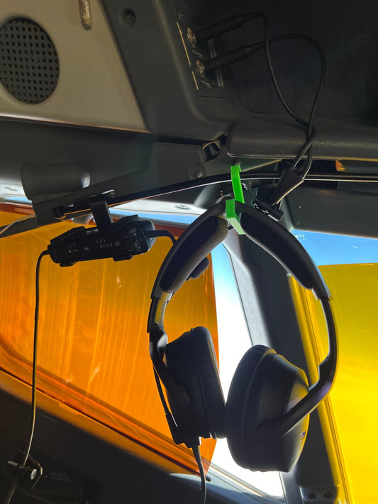 Lightspeed Delta Zulu Lear 40 / 45 / 70 / 75 Headset Control Hanger and Hook Set for Bombardier Learjet - LIFETIME GUARANTEE