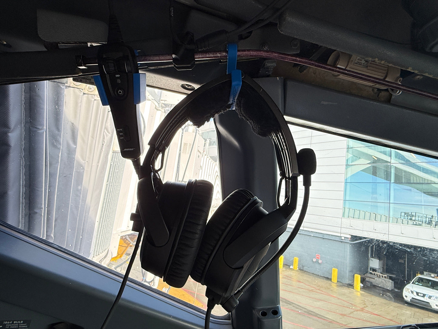 Bose A20 Q400 Dash 8 Headset Control Hanger and Hook Set Vertical Orientation - LIFETIME GUARANTEE