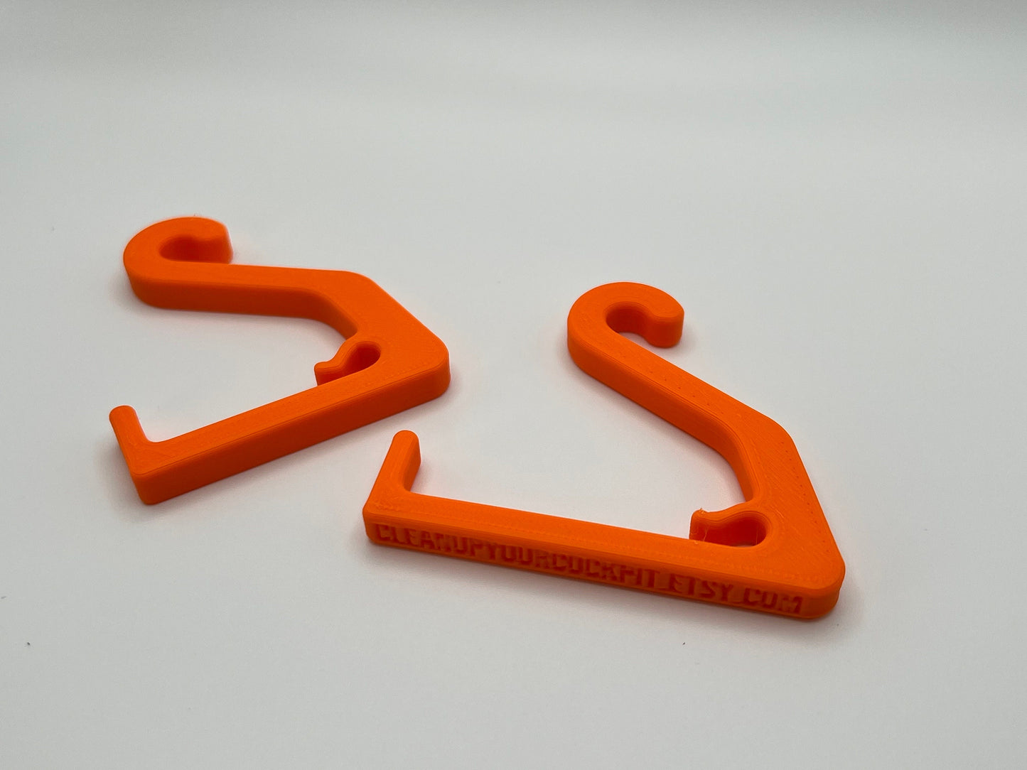 Headset Hook Set of 4, 8 or 12 for Boeing 737 or any aircraft with a Visor Rail
